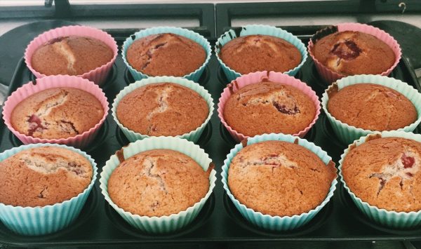 Lydia Waller's Raspberry and Dark Chocolate Muffins