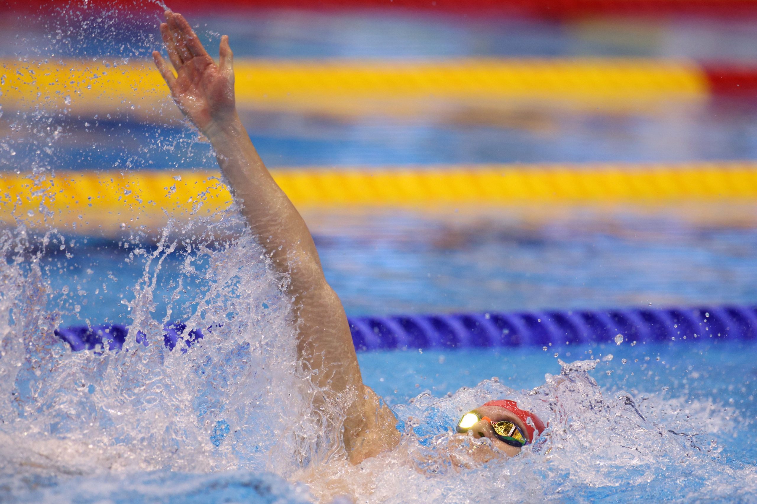 Ollie Morgan swimming