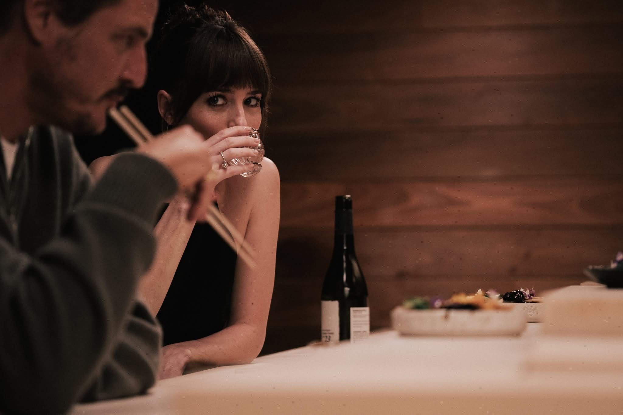 Dakota Johnson and Pedro Pascal in Materialists